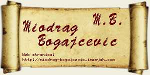 Miodrag Bogajčević vizit kartica